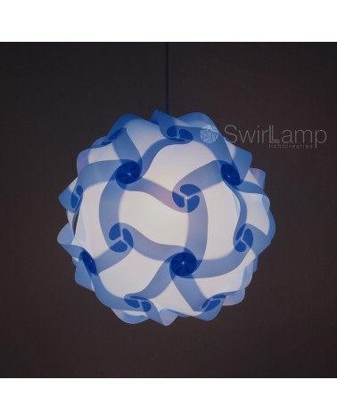 Swirlamp 42cm Lichtblauw