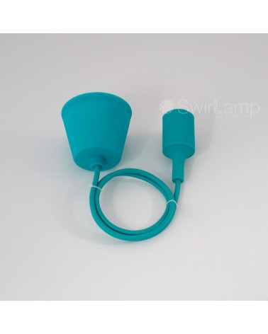 Hanglamp siliconen fitting E27 Turquoise