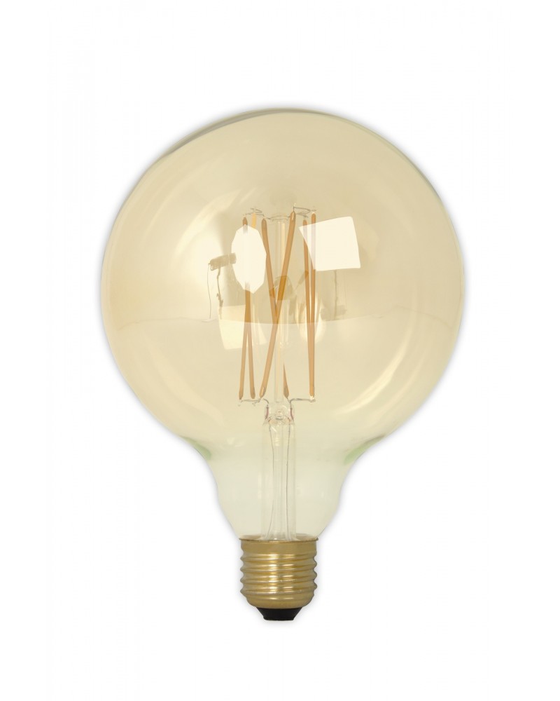 Maak het zwaar Moedig verraden Calex 4W LED LangFilament Gold Globelamp 125mm 320lm E27 Goud