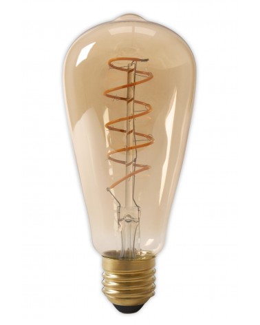LED Dimmable Flex Filament Rustic Bulb 4W 200lm E27 Gold 2100K