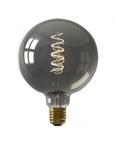 LED Dimbare Flex Filament Globelamp 4W GLB125 Titanium E27