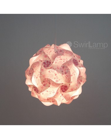 Swirlamp 30cm Pink Flowers